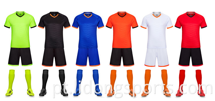 Baixa MOQ respirável Soccer+use camisa de futebol personalizada Conjunto de futebol Jersey Jersey de futebol de equipe personalizada para venda